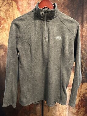 Women's North Face Gray Quarter-Zip Fleece Pullover